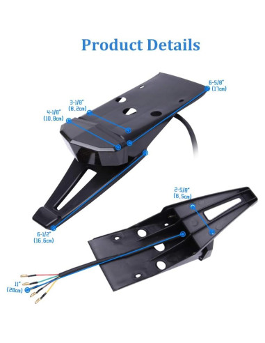 Luz Trasera LED de Freno Opciones Ricas Humo para Motocicletas