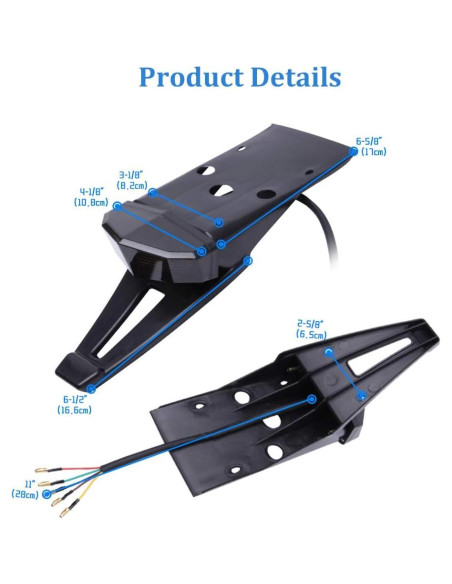Luz Trasera LED de Freno Opciones Ricas Humo para Motocicletas