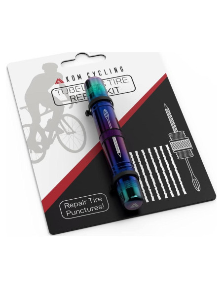 Kit de Reparación de Neumáticos Tubeless KOM Cycling TRT - 8 Colores