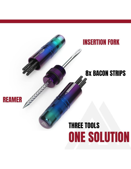 Kit de Reparación de Neumáticos Tubeless KOM Cycling TRT - 8 Colores