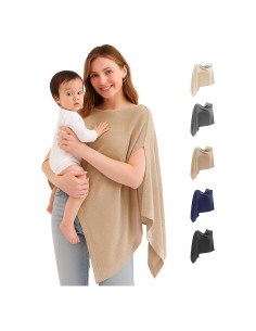 Cubierta de Lactancia Transpirable Poncho Suave Nude - Multiusos