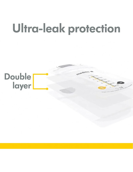Bolsas de Almacenamiento de Leche Materna Medela 100 Unidades + 2 Protectores de Pezón 16mm