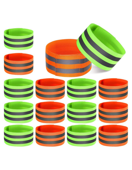 16 Bandas Reflectantes Gejoy para Correr y Caminar de Noche