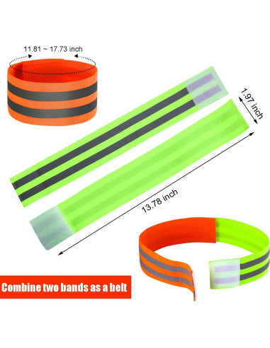 16 Bandas Reflectantes Gejoy para Correr y Caminar de Noche
