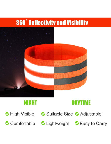 16 Bandas Reflectantes Gejoy para Correr y Caminar de Noche