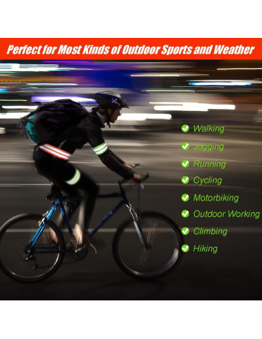 16 Bandas Reflectantes Gejoy para Correr y Caminar de Noche
