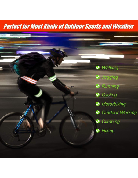 16 Bandas Reflectantes Gejoy para Correr y Caminar de Noche