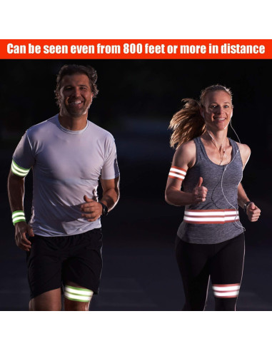 16 Bandas Reflectantes Gejoy para Correr y Caminar de Noche