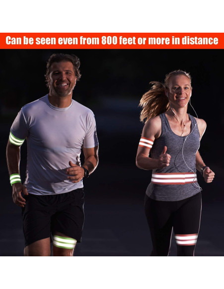 16 Bandas Reflectantes Gejoy para Correr y Caminar de Noche