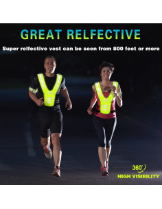 Chaleco Reflectante GoxRunx Verde Unisex para Correr y Caminar 2