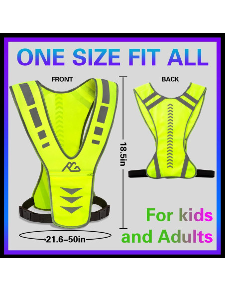 Chaleco Reflectante GoxRunx Verde Unisex para Correr y Caminar