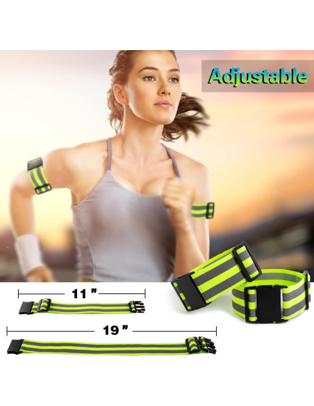 Chaleco Reflectante GoxRunx Verde Unisex para Correr y Caminar