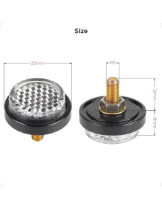 Pernos y Tuercas Reflectantes Rojos Evermotor para Motocicleta 2