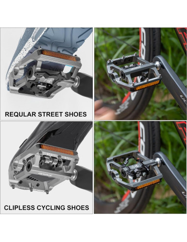 Pedales de Bicicleta de Montaña GEWAGE Doble Función 9/16