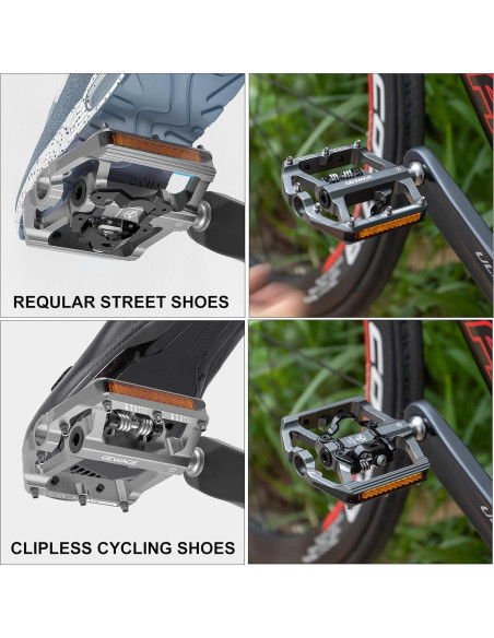 Pedales de Bicicleta de Montaña GEWAGE Doble Función 9/16