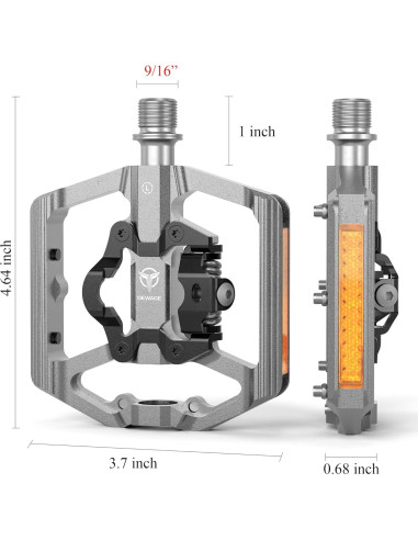 Pedales de Bicicleta de Montaña GEWAGE Doble Función 9/16