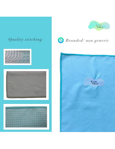 Paquete 2 Toallas de Yoga Antideslizantes WonderVibes 178x61cm