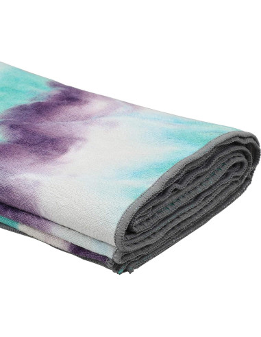 Toalla de Yoga Antideslizante Pefi 183x61 cm Microfibra Verde/Rosa