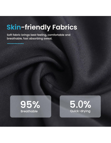 6 Cintas Deportivas Traier para Sudor - Bandas Absorbentes Negras