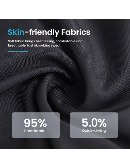 6 Cintas Deportivas Traier para Sudor - Bandas Absorbentes Negras