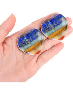 Piedra de Preocupación Corazón 7 Chakras Cristal Alivio Ansiedad 2
