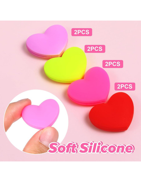 Amortiguadores de Tenis Xinjoduz 8 Pcs Silicona Corazón