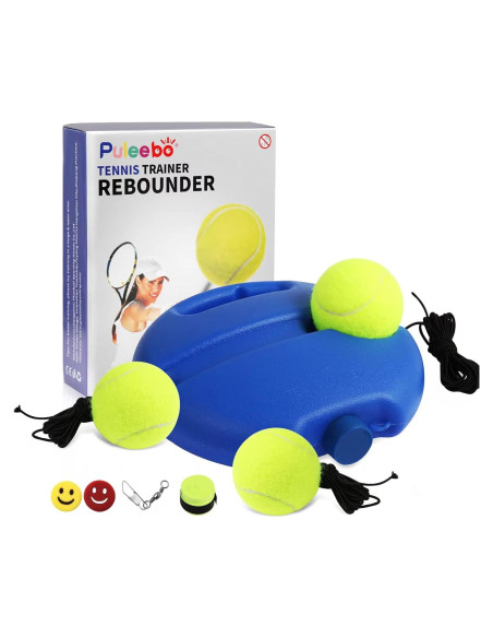 Entrenador de Tenis PULEEBO con 3 Bolas y Amortiguadores