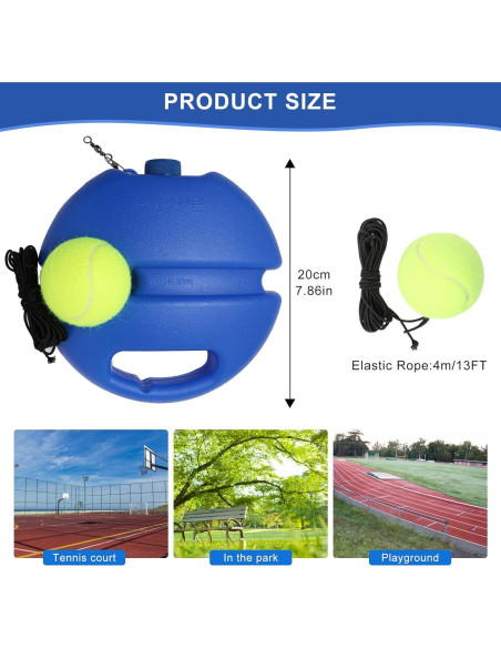 Entrenador de Tenis PULEEBO con 3 Bolas y Amortiguadores