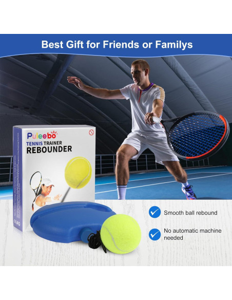 Entrenador de Tenis PULEEBO con 3 Bolas y Amortiguadores