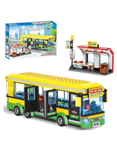 Juego de Bloques INRATELL Estación Autobuses Ciudad 386 Piezas