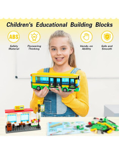 Juego de Bloques INRATELL Estación Autobuses Ciudad 386 Piezas 2