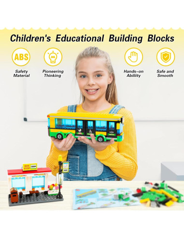 Juego de Bloques INRATELL Estación Autobuses Ciudad 386 Piezas