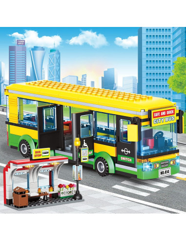 Juego de Bloques INRATELL Estación Autobuses Ciudad 386 Piezas