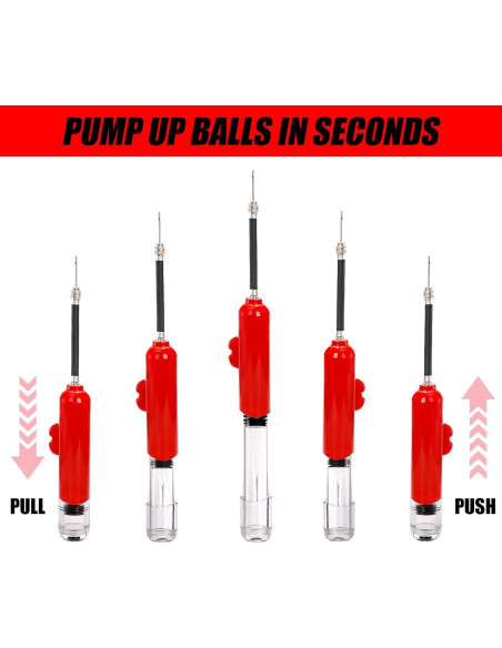 Bomba de Pelotas Lawei con Manómetro Doble Acción Roja