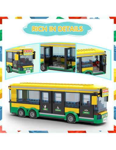 Juego de Bloques INRATELL Estación Autobuses Ciudad 386 Piezas