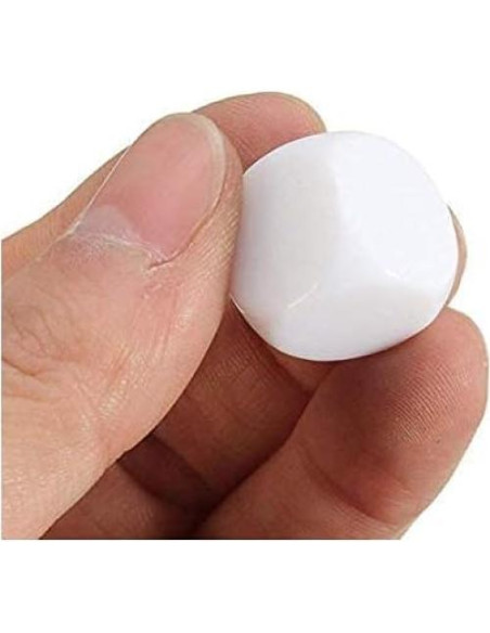 40 Dados en Blanco 16mm HLLMX para Juegos DIY y Enseñanza