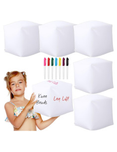 6 Dados Inflables Jumbo 30 cm PVC + 7 Marcadores Silipull