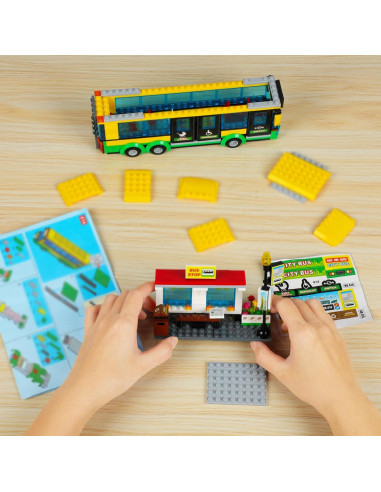 Juego de Bloques INRATELL Estación Autobuses Ciudad 386 Piezas