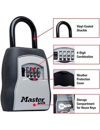 Caja de Llave Master Lock 5400EC Negra para 5 Llaves