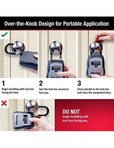 Caja de Llave Master Lock 5400EC Negra para 5 Llaves