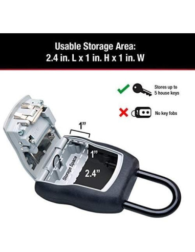 Caja de Llave Master Lock 5400EC Negra para 5 Llaves