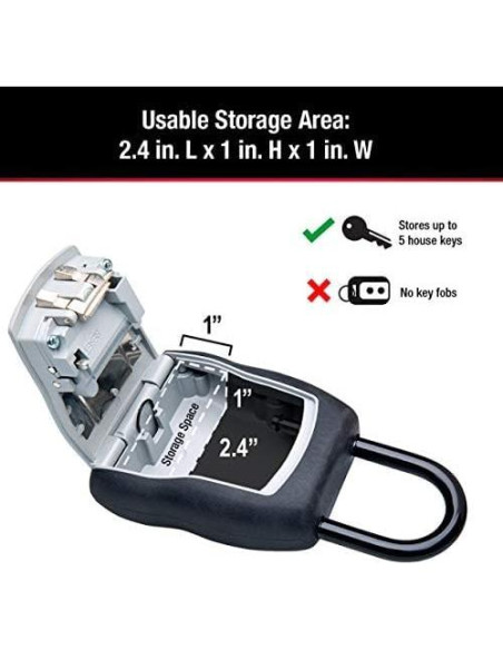 Caja de Llave Master Lock 5400EC Negra para 5 Llaves