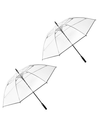 G4Free Paraguas de Golf Transparente 157 cm Automático