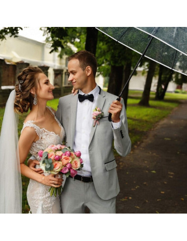 G4Free Paraguas de Golf Transparente 157 cm Automático