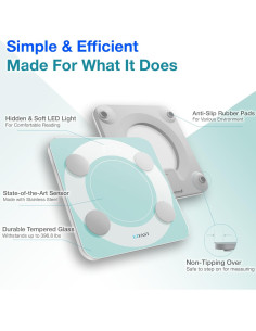 Monitor de Escala de Grasa Corporal Bluetooth EZFAST - Métricas Completas 2