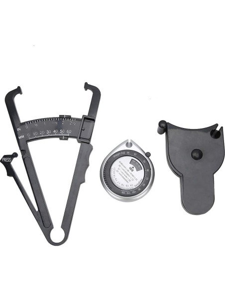 Calibrador de Grasa Corporal VINGVO con Cinta Métrica Retráctil