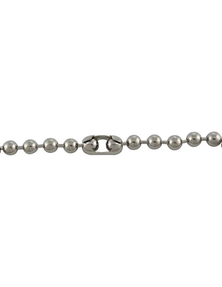 Cadena de Bolas de Acero Plateado 9.5mm DragonWeave para Hombres