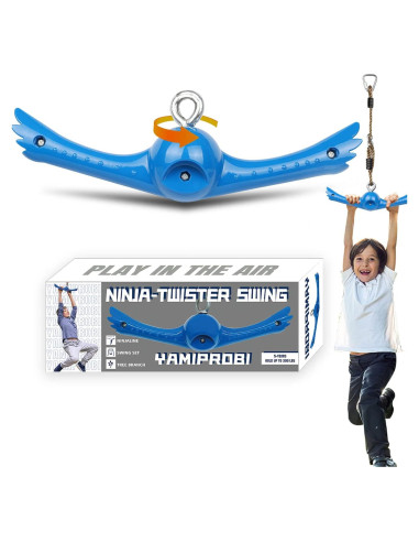 Columpio Ninja Giratorio YAMIPROBI Azul 360 para Niños