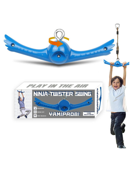 Columpio Ninja Giratorio YAMIPROBI Azul 360 para Niños