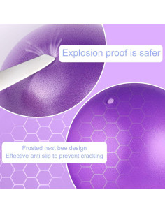 Bola de Pilates Pimoys 25 cm Morado para Ejercicios y Yoga 2